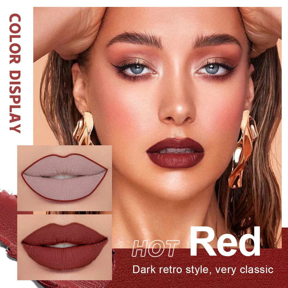4 Matte Liquid Lipstick With 4 Lipliner Set