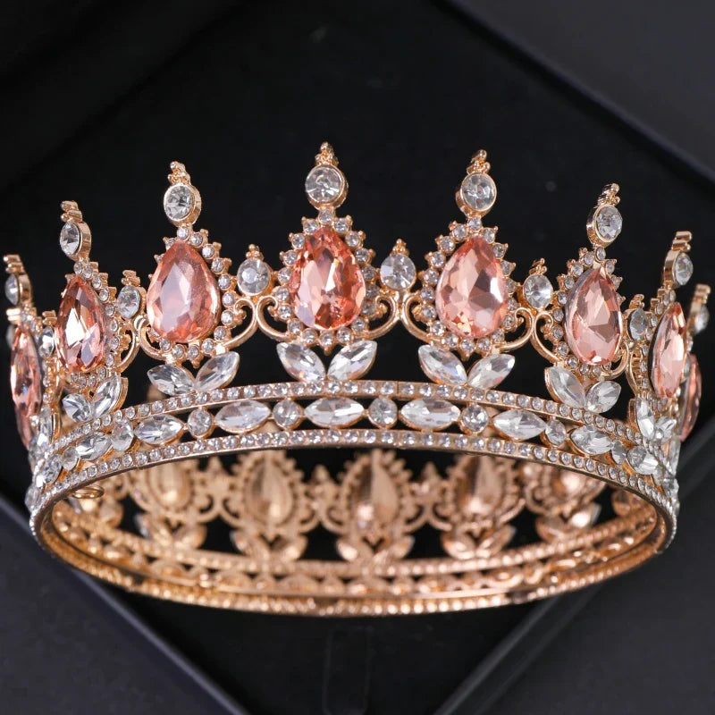 Baroque Crystal Tiaras And Crowns Rhinestone Prom Diadem