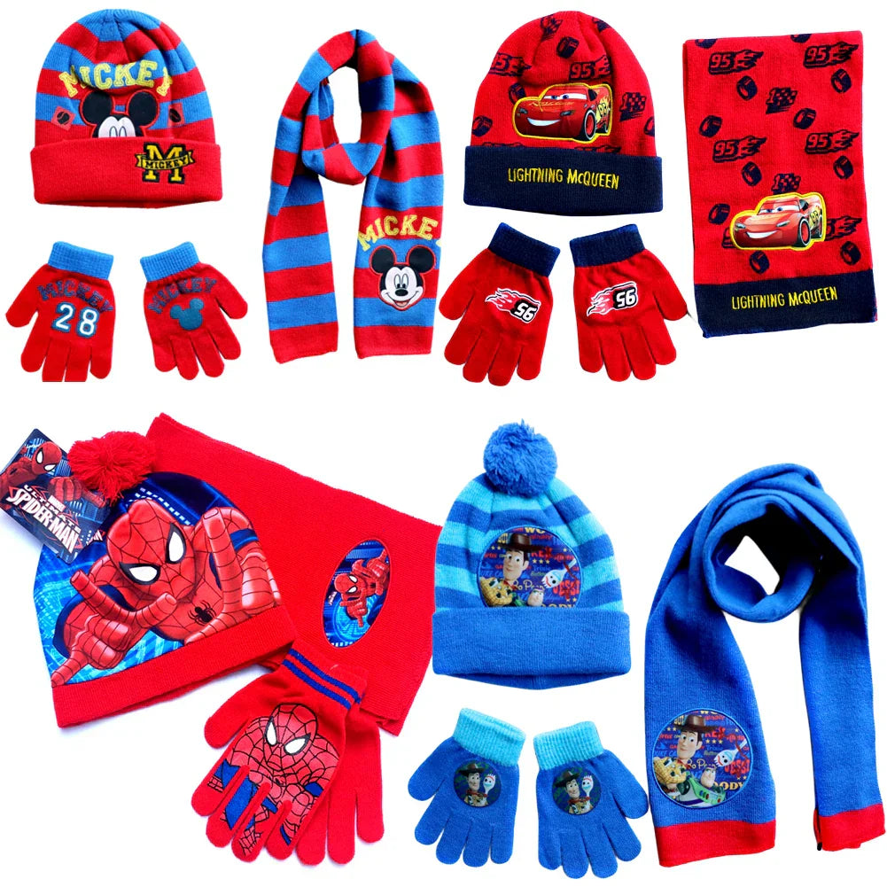 New Autumn Winter Children Hat Mickey Spider Man