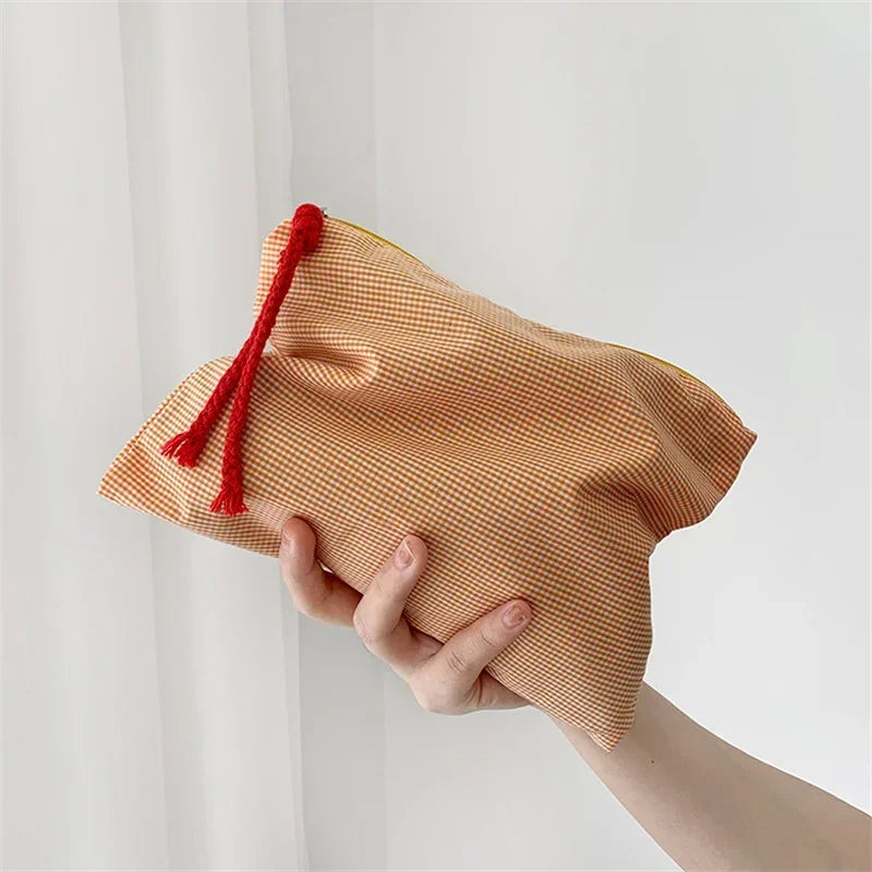 1PCS Puffy Quilted Makeup Bag Large Capacity Travel