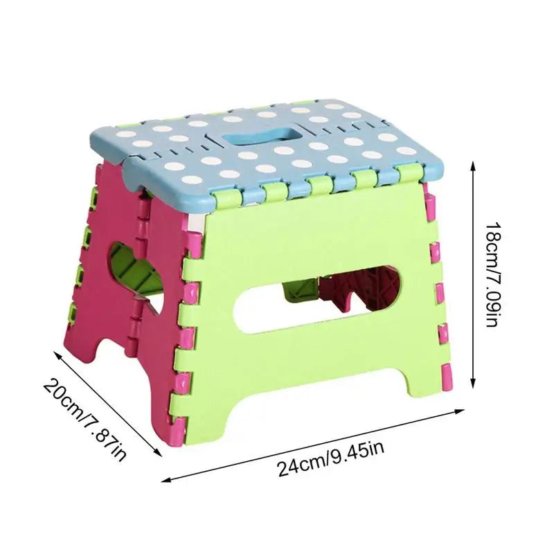 Folding Stool Lightweight Durable Plastic Stool With Handle