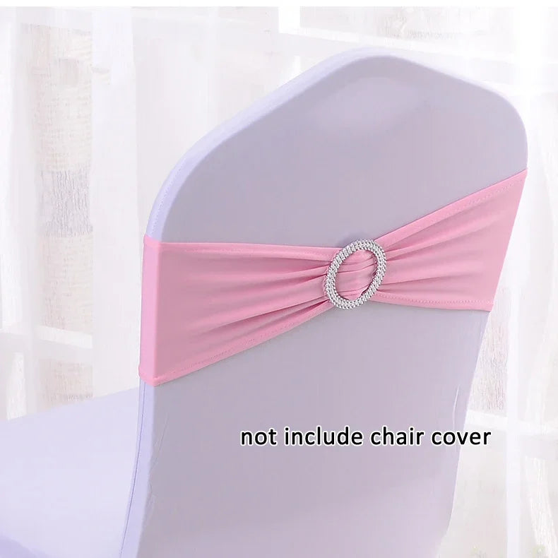 50pcs/lot Stretch Lycra Spandex Chair Covers Bands With