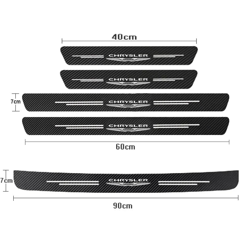 Car Door Sill Protector Carbon Fiber Threshold Decals
