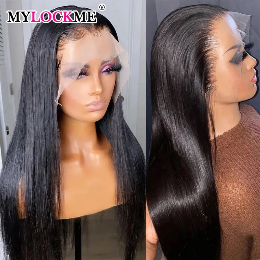 13x6 Bone Straight Human Hair Lace Frontal Wig
