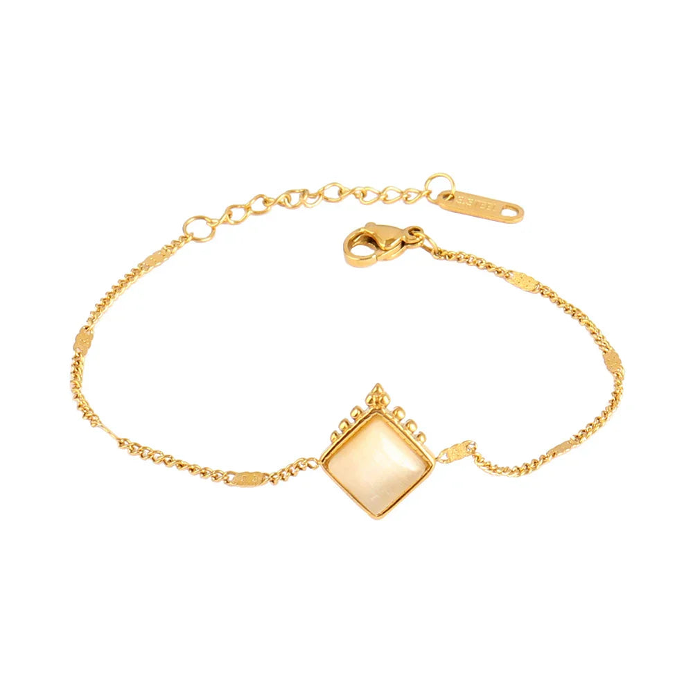 Heart Pendant Stainless Steel Bracelet Women Fashion 316L