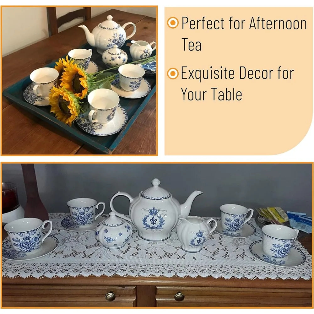 Porcelain Tea Set Creamer and Sugar Set Teacup