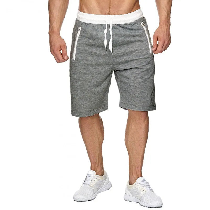 Plus S-3XL Men Run Shorts Patchwork Training Shorts