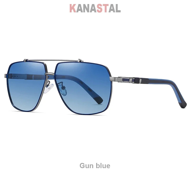Men's Polarized Sunglasses UV400 TR Metal Colorful Square