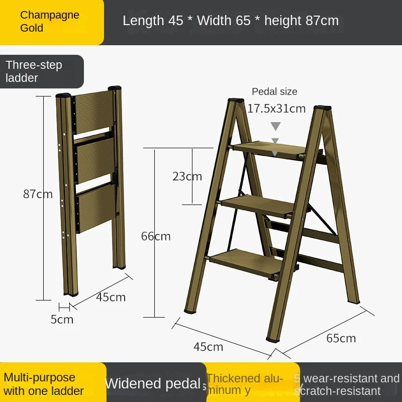 Multifunctional High Stools Kitchen Thickened Telescopic Ladder Stable