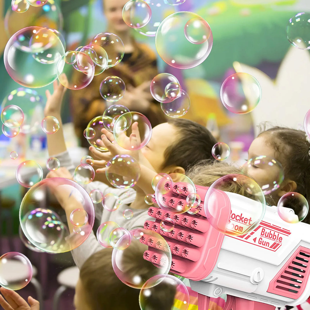 Gatling Bubble Gun 3229 Holes Bazooka Automatic Bubble