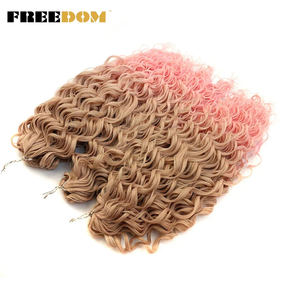 FREEDOM Synthetic Deep Wavy Twist Crochet Hair Afro