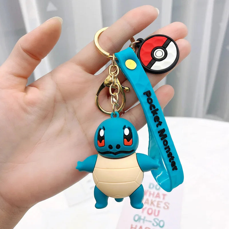Pokemon Keychain Anime Figures Pikachu Cartoon Key Chain