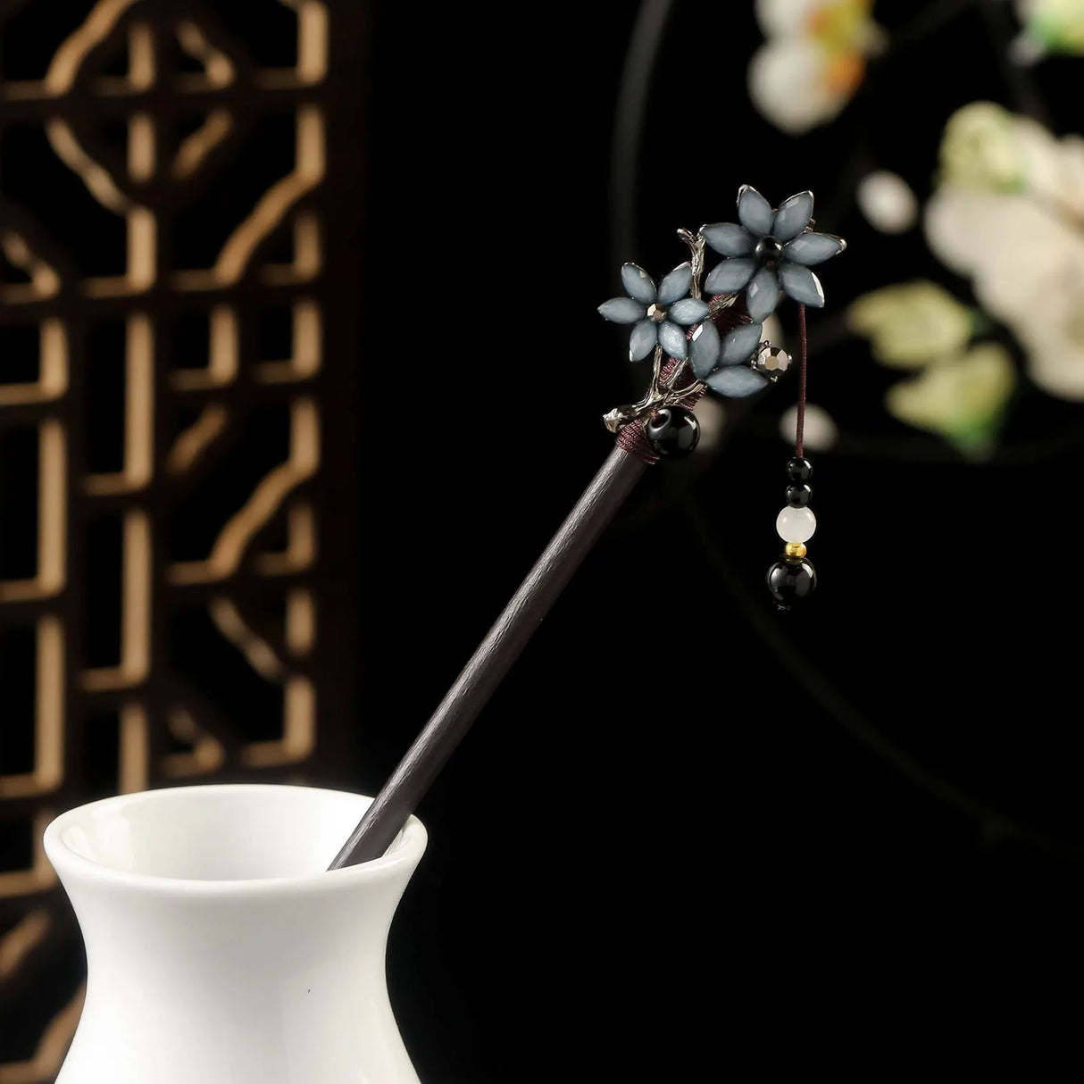 Chinese Hanfu Hair Stick Forks For Women Flower