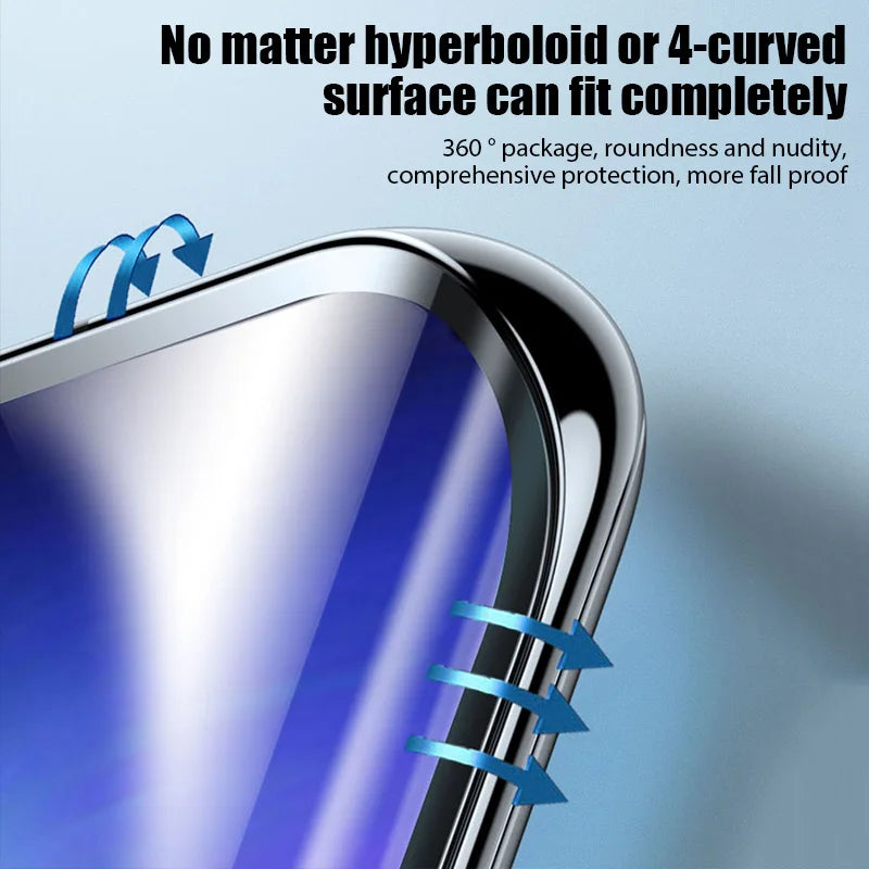 4Pcs 9D Full Cover Tempered Glass for Samsung