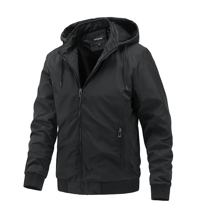 Aviator Bomber Jackets Coat Men's Winter Clothing Hooded
