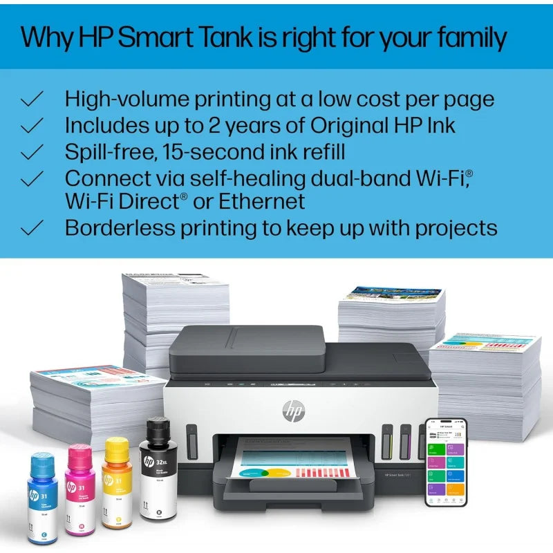 HP Smart -Tank 7301 Wireless All-in-One Cartridge-free Ink