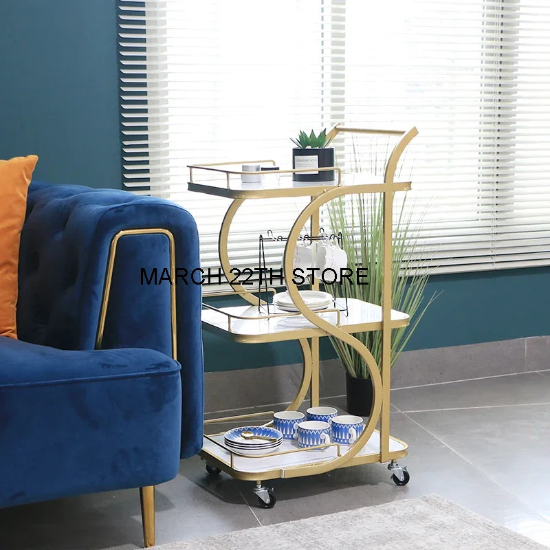 Kitchen Bar Trolley Food Truck Basket Cabinets Hotel
