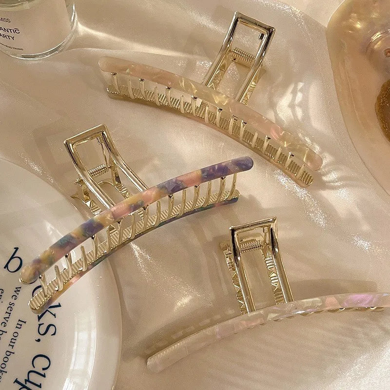 Muweordy 13CM Oversize Woman Metal Acetate Hair Claws