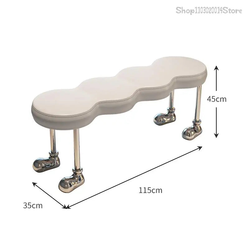 Internet Celebrity French Style Bench Cream Style Stainless