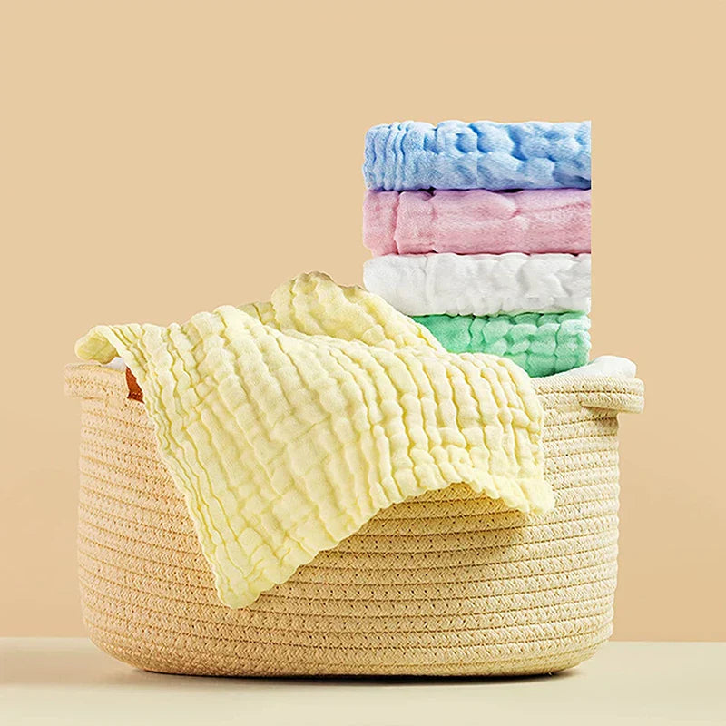 5PCS Baby Bath Towel 100% Cotton 6 Layers