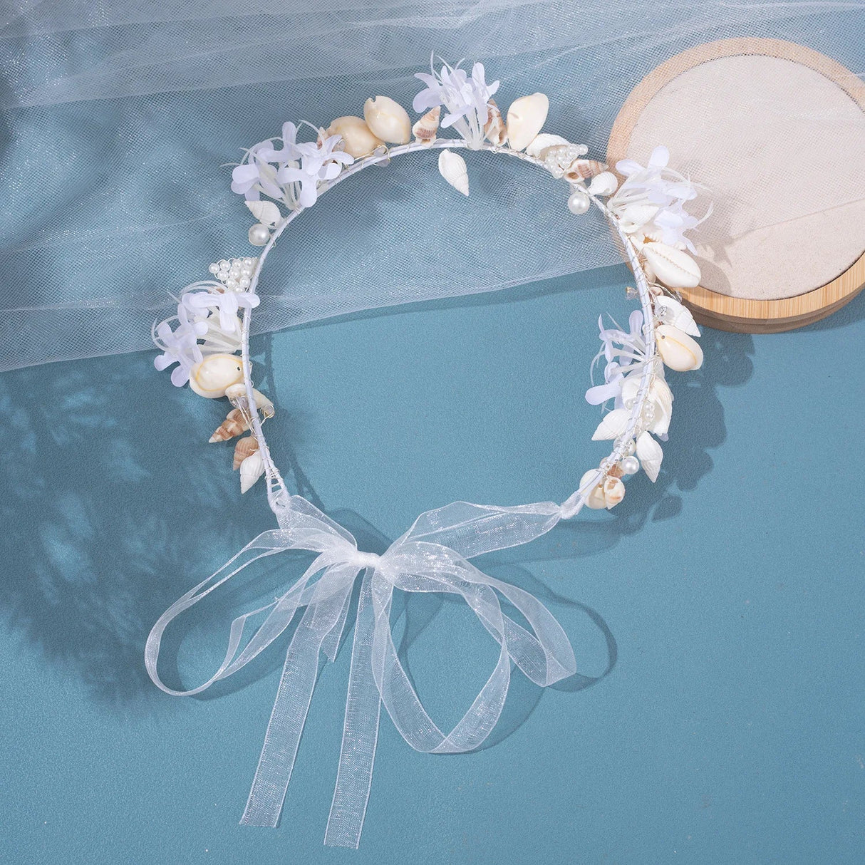 Handmade Garland Headband Seashell Hairbands Flower Designs Beach