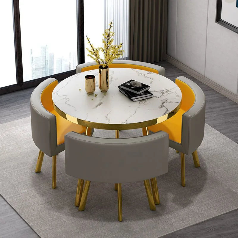 Luxury Reception Negotiation Table and 4 Chairs Round