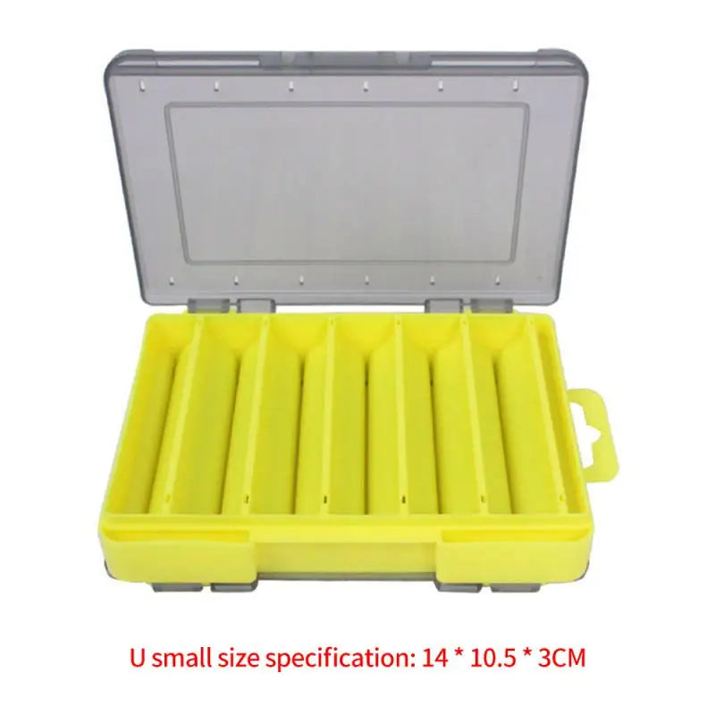 Fishing Tackle Box Lure Storage 14 Compartments Double