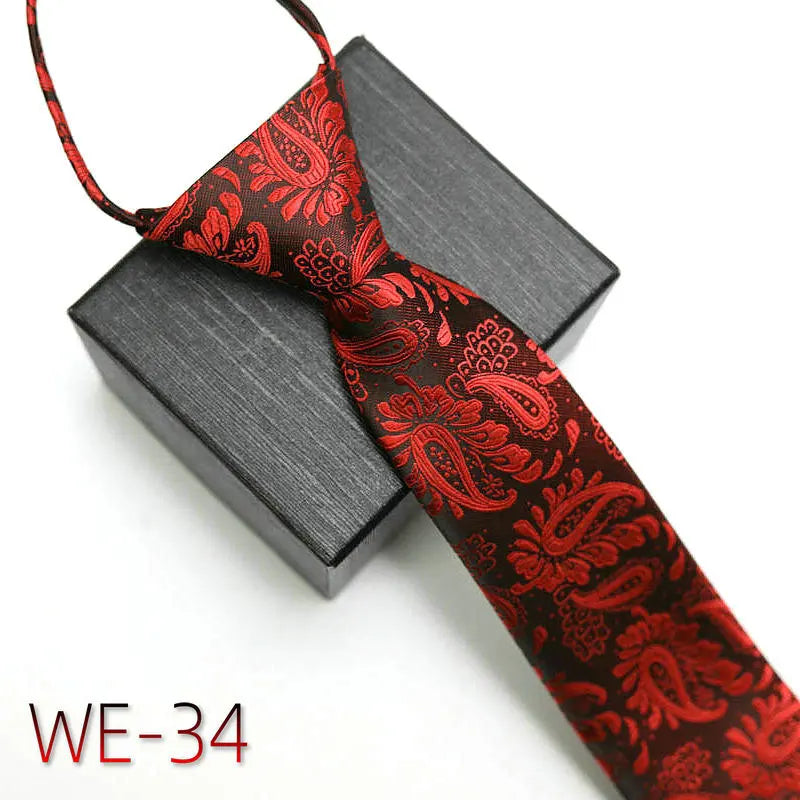 New Suit Business Zipper Tie for Man 48*7cm