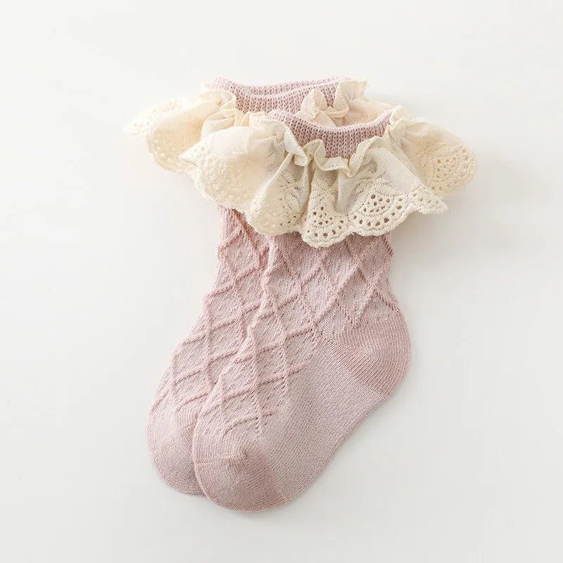 5Pairs/Lot Spring Autumn Baby Girls Socks Newborn Infant