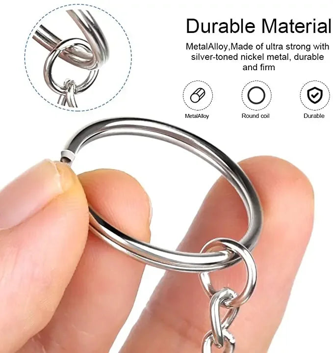 Metal Keychains with Split Ring Link Chain Key