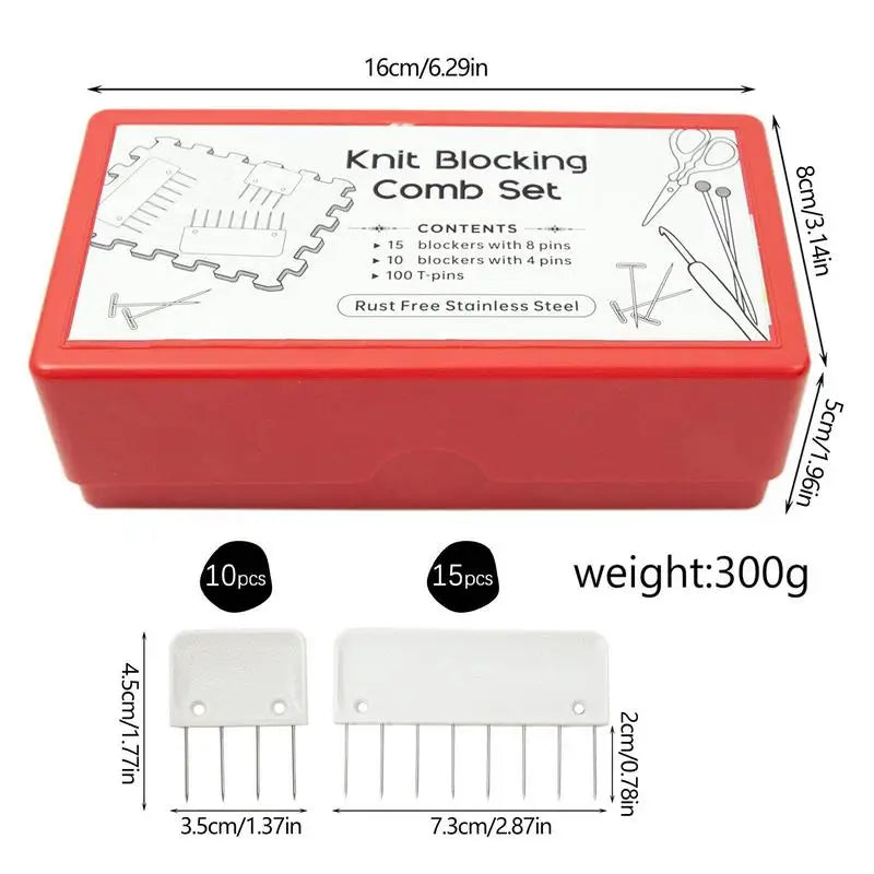 Knit Blockers Set Stainless Steel Knitting Blocking Mats