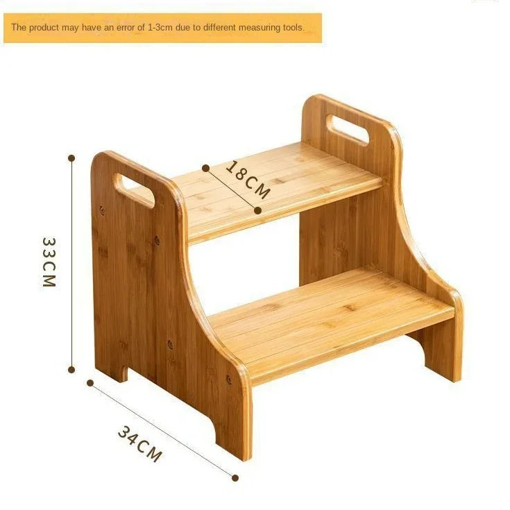 Step Two Step Stool on A Footstool Solid