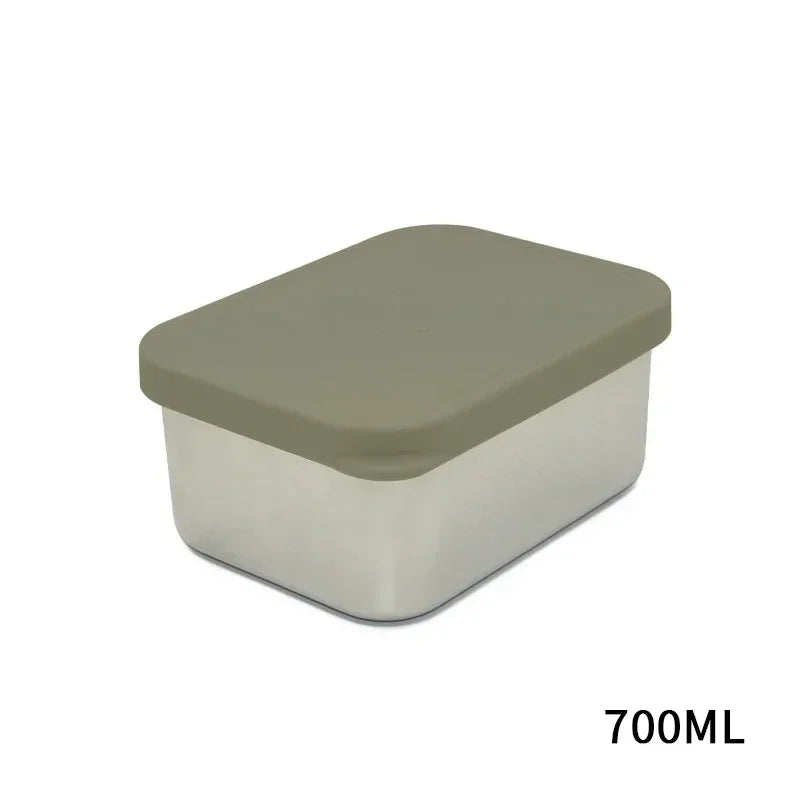 Bpa Free Lunch Box Stainless Steel White Silicone