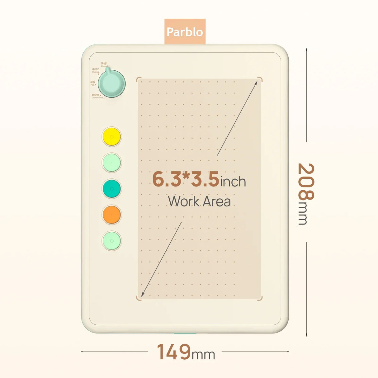 Parblo Ninos Q Graphic Tablet Digital Drawing Tablet