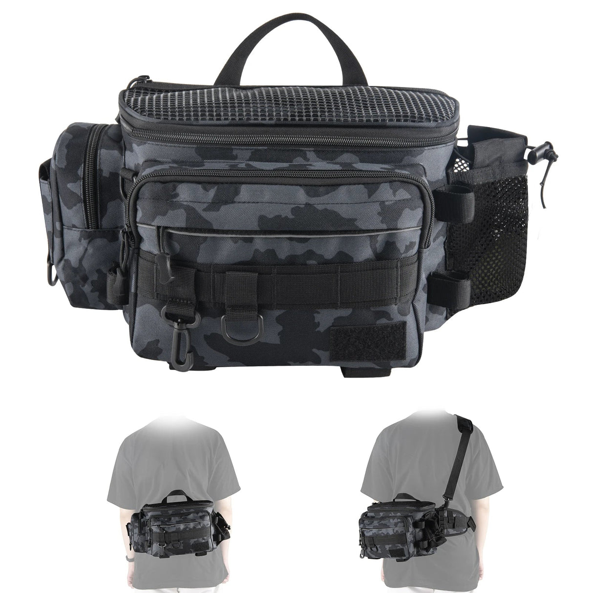 Goture Fishing Tackle Bags Single Shoulder Crossbody Bag