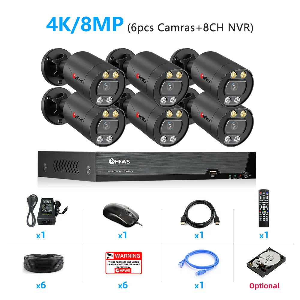 Surveillance Camera System 4K Video Recorder Nvr 8CH