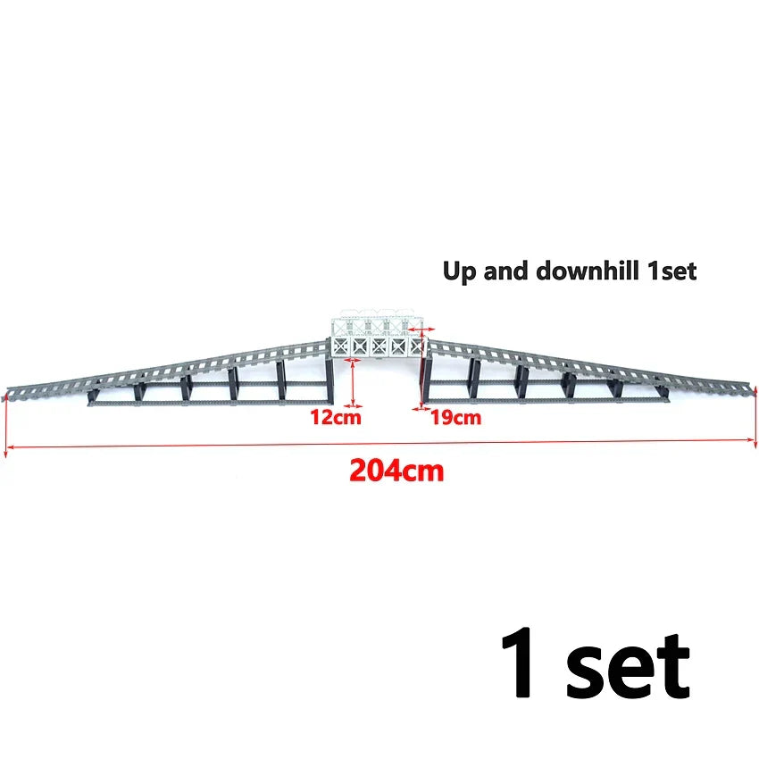 City Trains Track Rail Bricks Model straight curved
