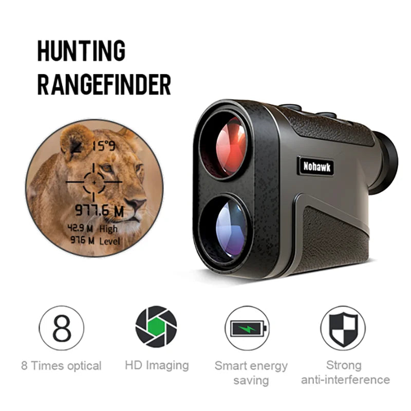 Nohawk Multifunctional Golf Laser Rangefinder Telescope with Flag-Lock
