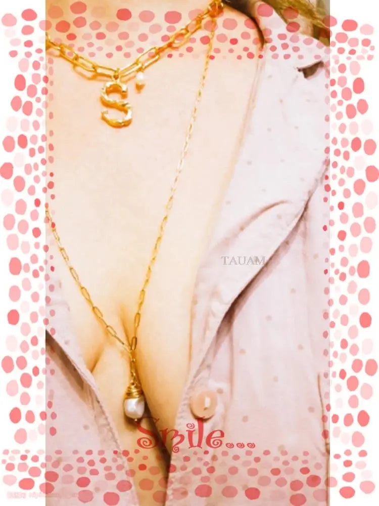 Real Natural Freshwater Baroque Pearl Pendant Necklace