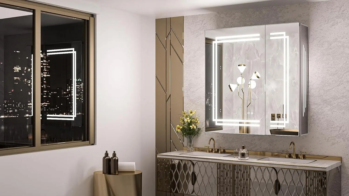 TokeShimi Medicine Cabinet 30x32 in Bathroom LED Vanity