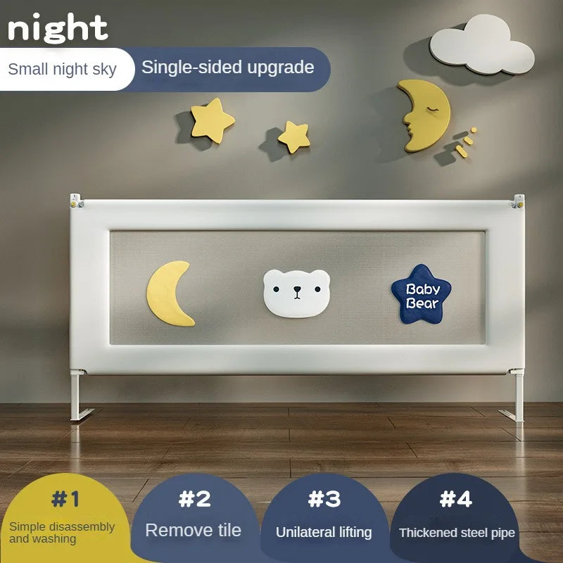 Embroidered Children's Anti-falling Bed Fence Universal Safety Guard