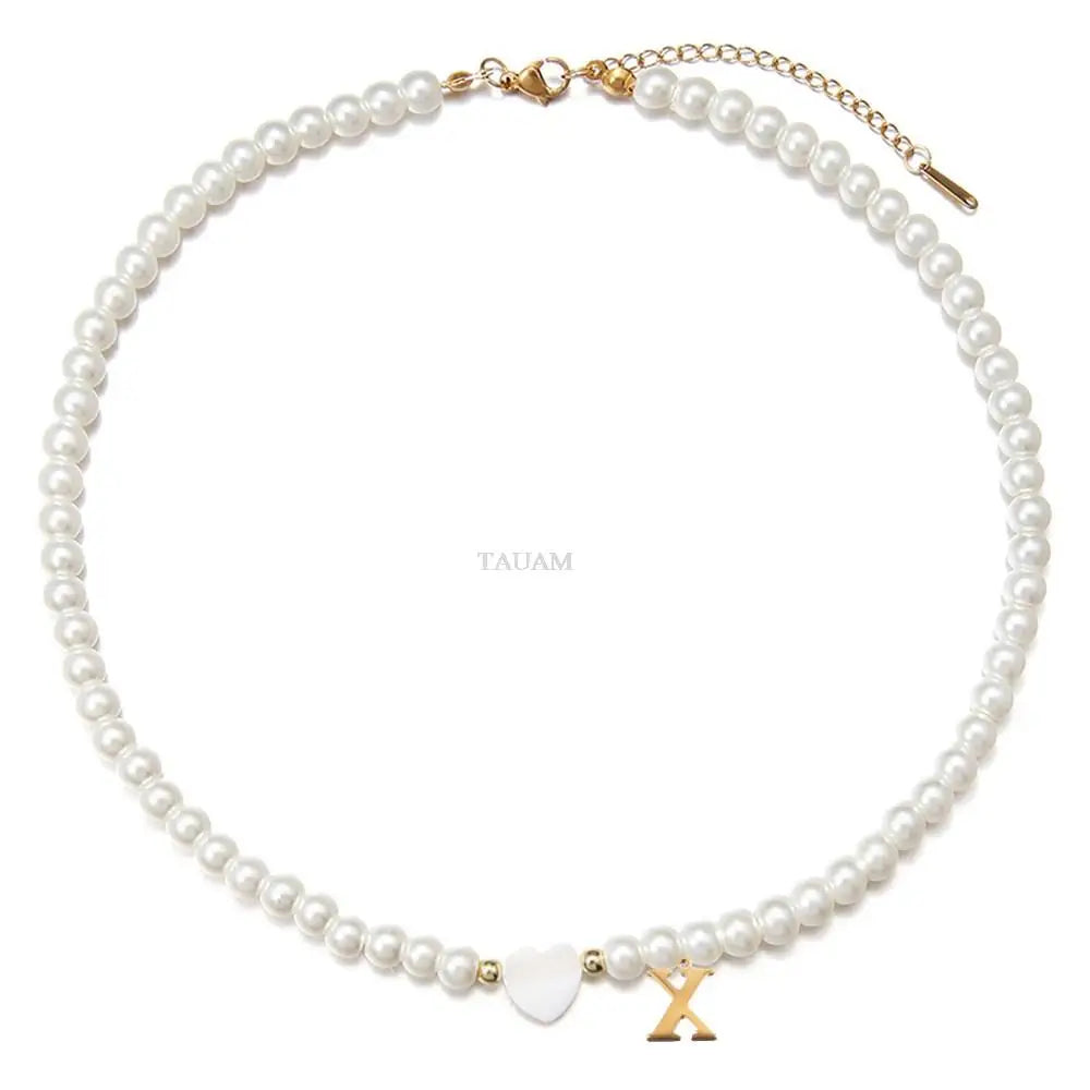 New Trendy Stainless Steel 26 Letter Shell Heart