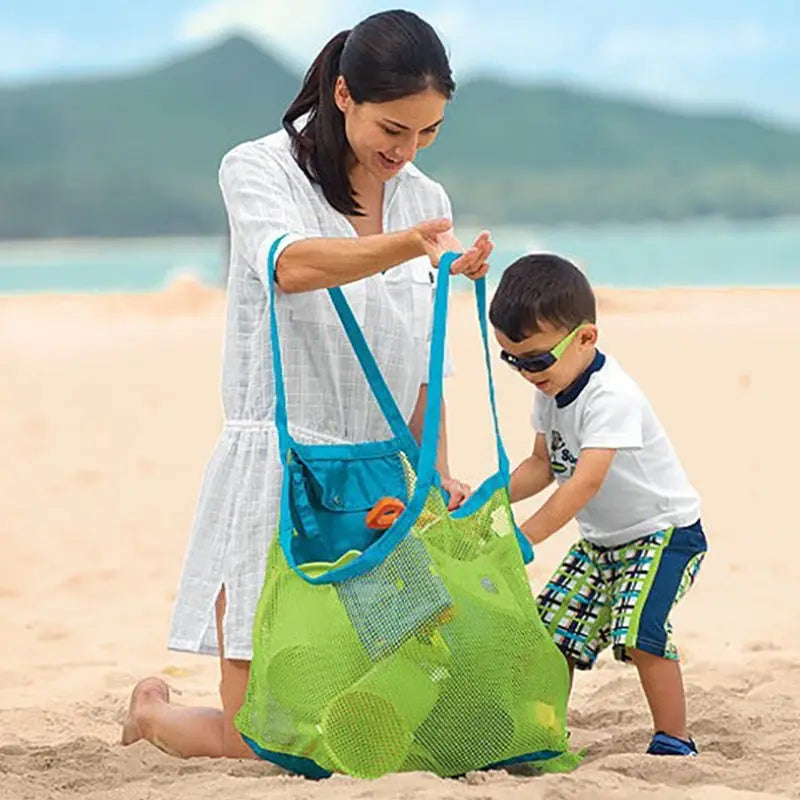 Children Sand Away Protable Mesh Bag Kids Bath