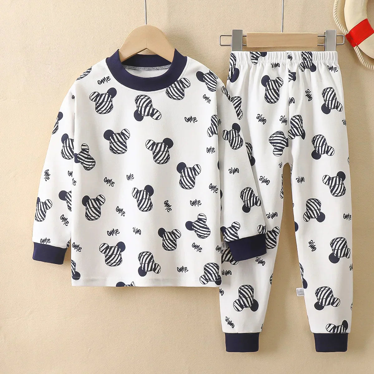 Cotton Child Loungewear Set Long Sleeves Long Pants