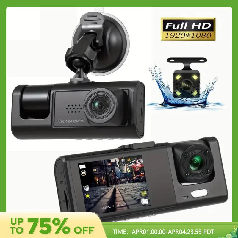 3 Channel Car DVR HD 1080P 3Lens Inside