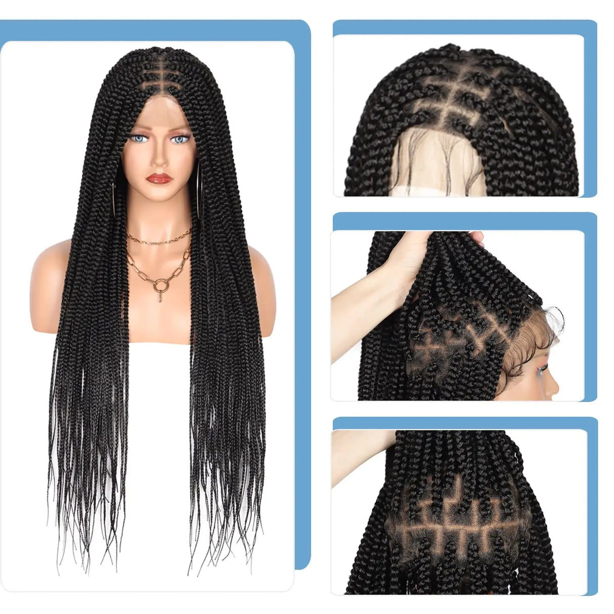 Viyskur 36 Inches Full Lace Front Knotless Box
