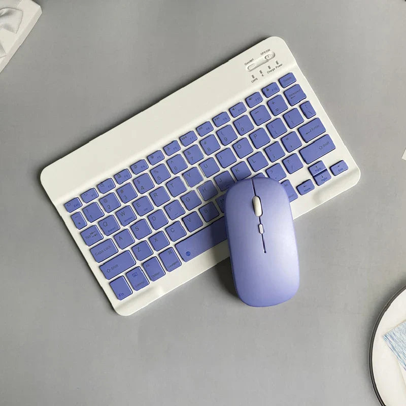 Rechargeable Tablet Wireless Bluetooth Keyboard Mouse Set For