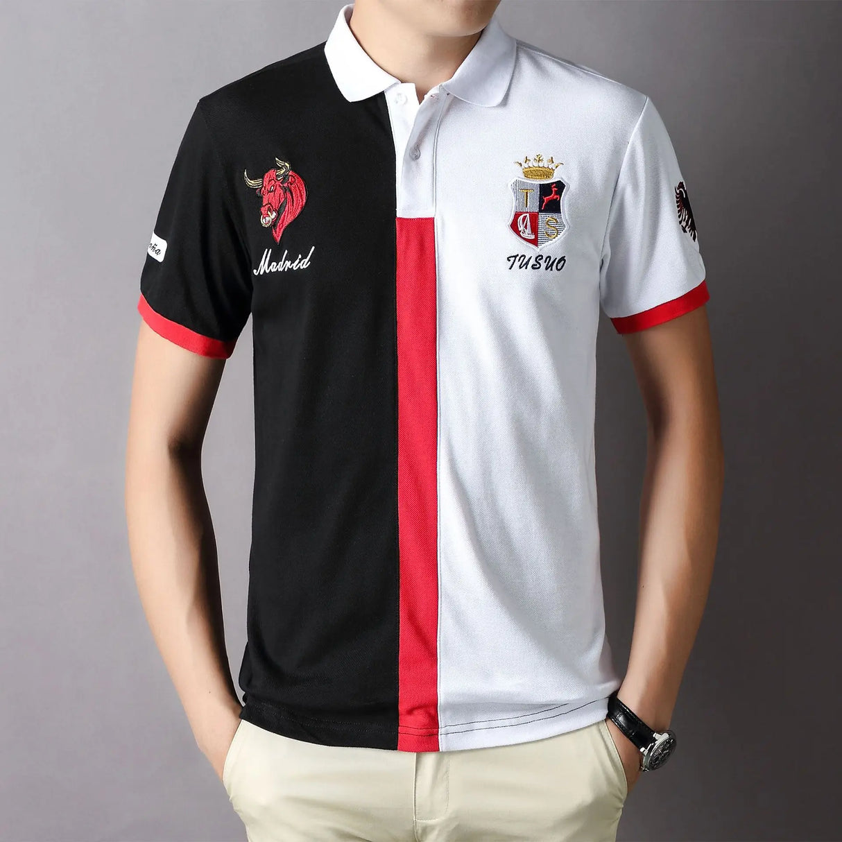Summer High Quality Embroidery Polo Shirt Men Business