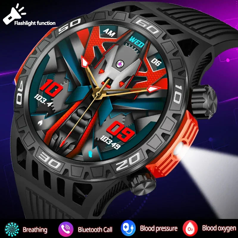 2024 New Smart Watch Men Outdoor Military Sports
