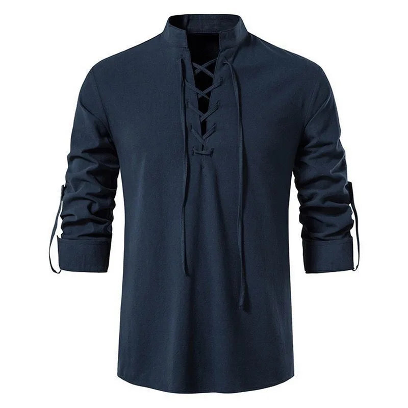 Mens Pirate Shirt Viking Retro Renaissance Medieval Gothic